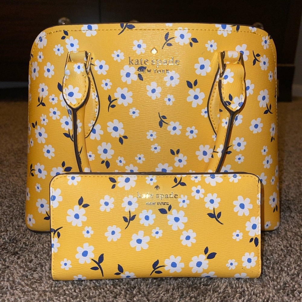 Floral Kate Spade handbag and matching wallet